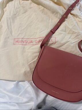 Mansur Gavriel Dusty Rose Saddle Crossbody Bag